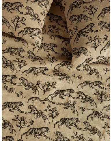 Tiger Hemp Sheet Set by Sarah Sherman Samuel - Queen