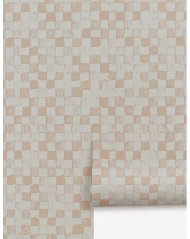 Checkerboard Wallpaper by Sarah Sherman Samuel-Taupe + Ivory
