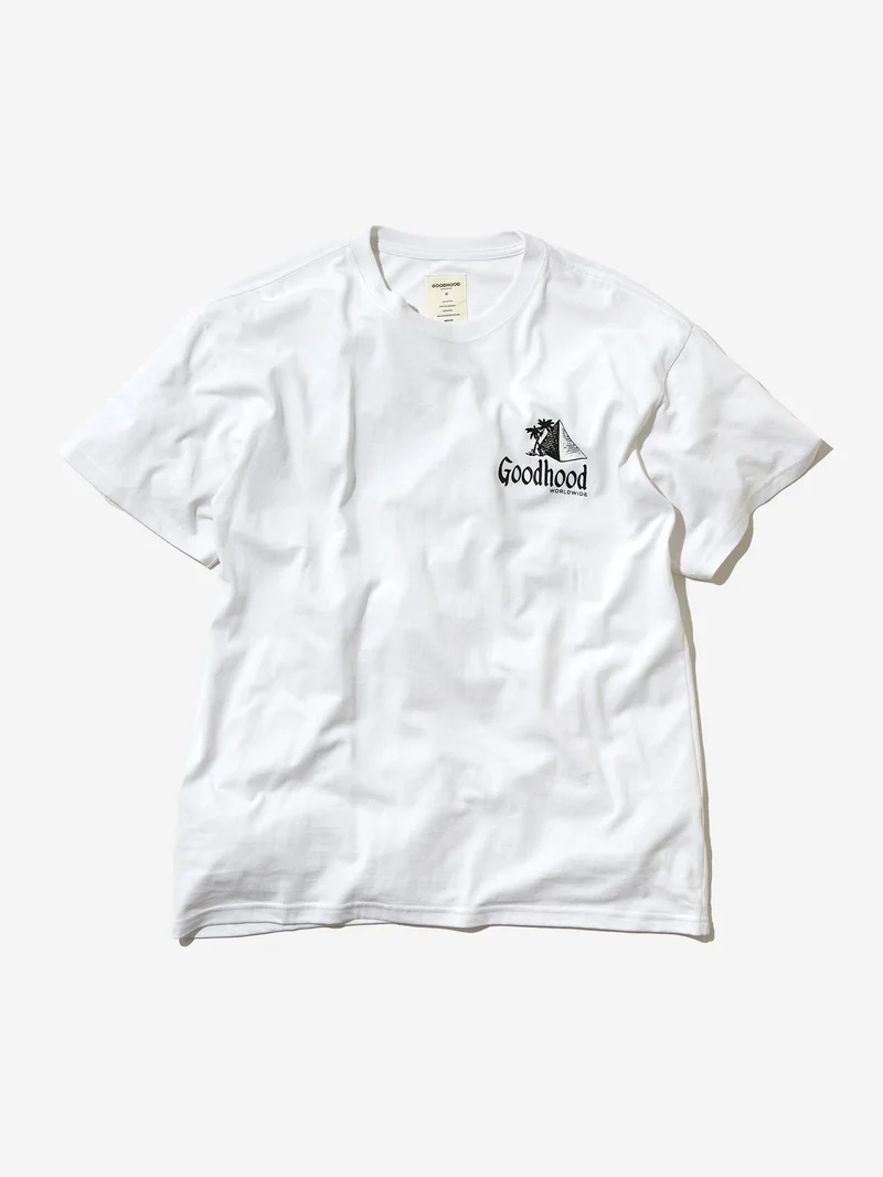 Image of Goodhood Worldwide Pyramid T-Shirt - White