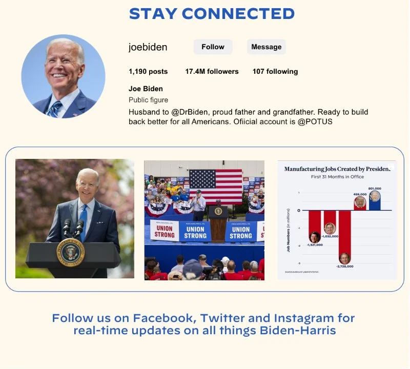 Joe Biden's Instagram