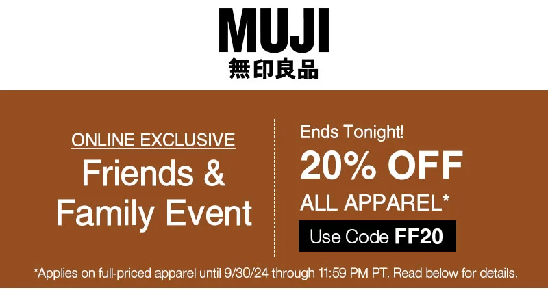 Shop 20% Off Apparel With Code FF20 Ending Tonight