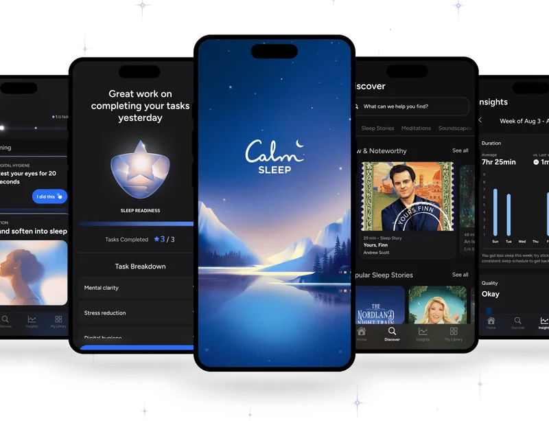 Calm Sleep UI Screens