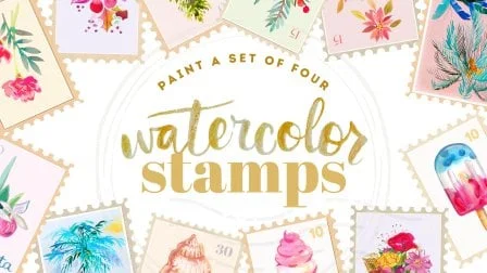Watercolor Stamps: Paint a Set of Four in 30-Minutes