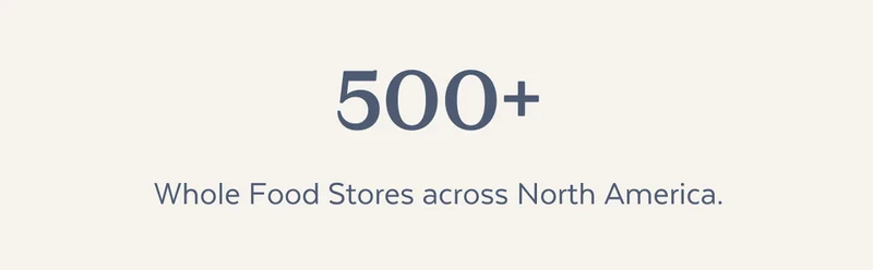 500+ Whole Food Stores across the North America.