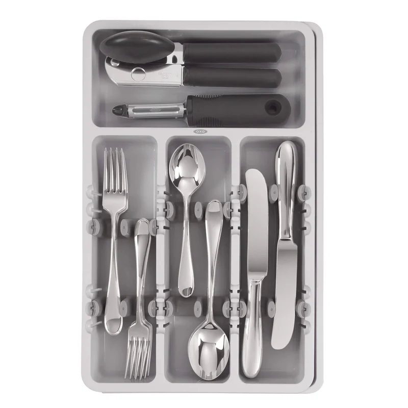 Image of Expandable Utensil Organizer - Gray
