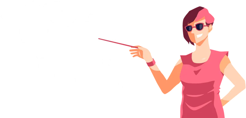 A woman in sunglasses planning a route on a map