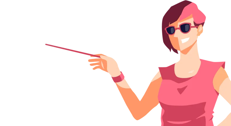 A woman in sunglasses planning a route on a map