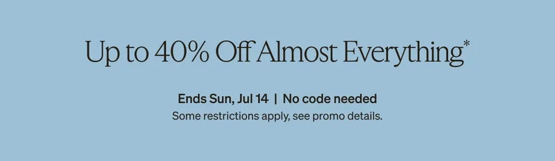 Free Shipping, No Min + Up to 40% Off Almost Everything