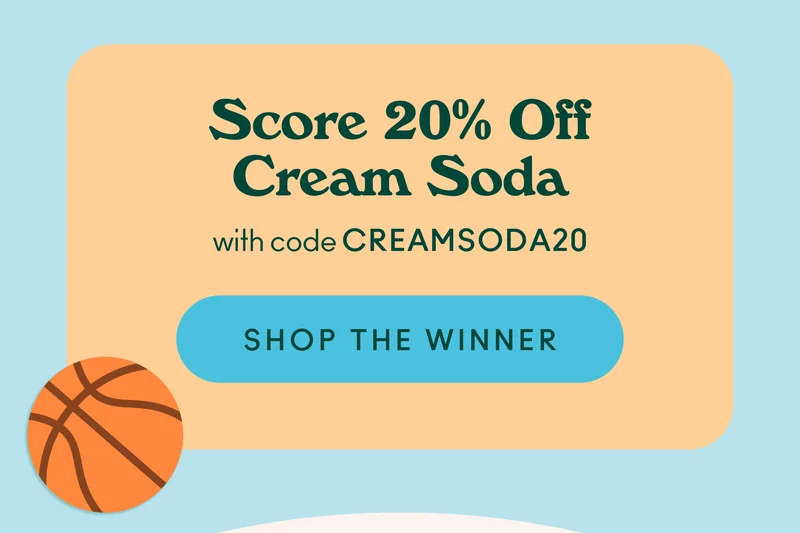 Score 20% off Cream Soda with code discount code
