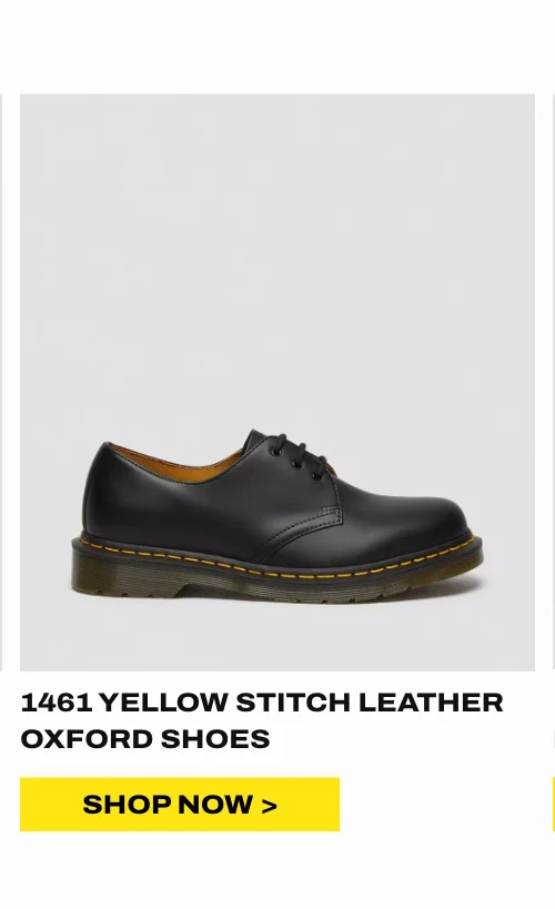 1461 YELLOW STITCH LEATHER OXFORD SHOES