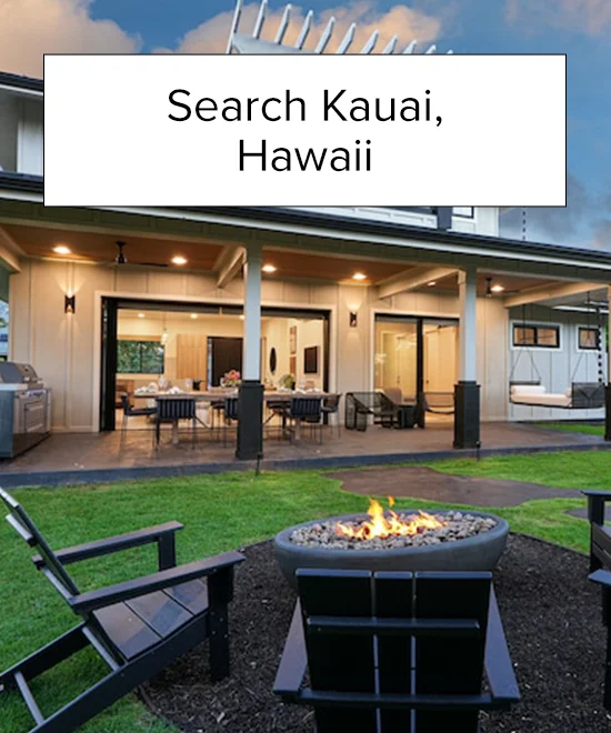 Relax in a stylish private home rental with incredible ocean views in Kauai, Hawaii.