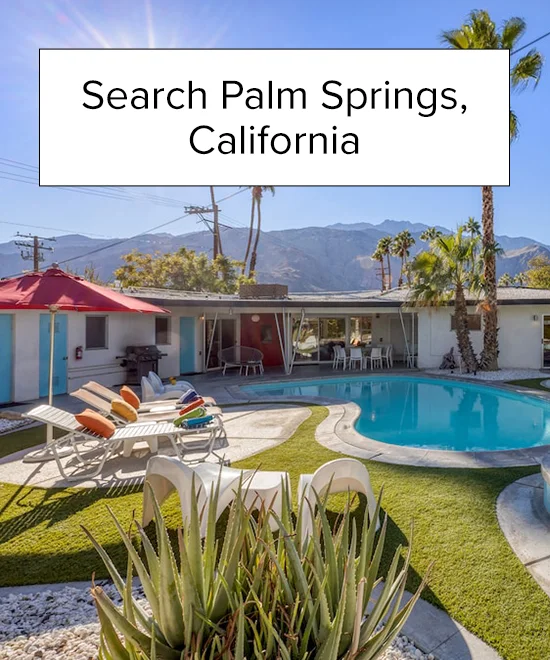 Enjoy a vacation rental with incredible sunsets in Palm Springs, California.
