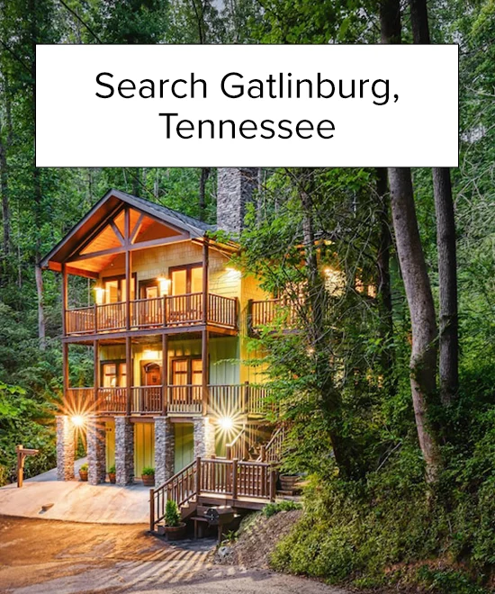 Find a vacation rental nestled in the woods in Gatlinburg, Tennessee.