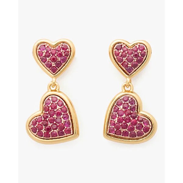 With All My Heart Pavé Drop Earrings