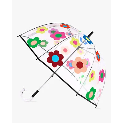 Gingham Garden Clear Umbrella