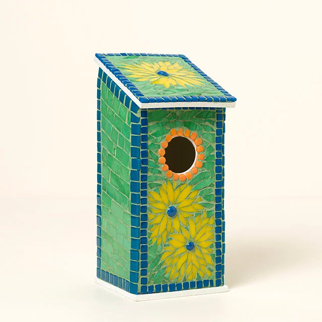 Sunflower Mosaic Birdhouse