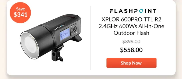 Flashpoint XPLOR 600PRO TTL R2 2.4GHz 600Ws Battery-Powered All-in-One Outdoor Flash