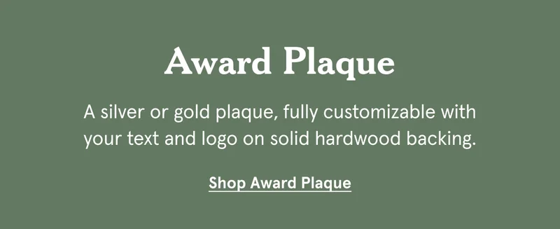 Shop Award Plaque