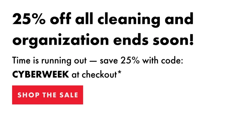 25% off cleaning and org products