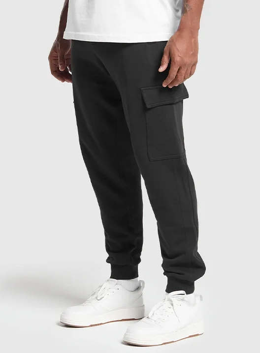 REST DAY ESSENTIALS CARGO JOGGERS - Black