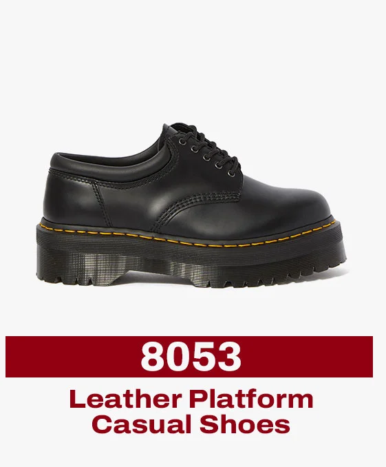 8053 Leather Platform Casual Shoes