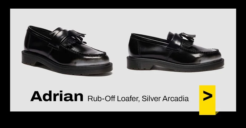 Adrian Arcadia Rub-Off Leather Tassel Loafers - Silver Arcadia