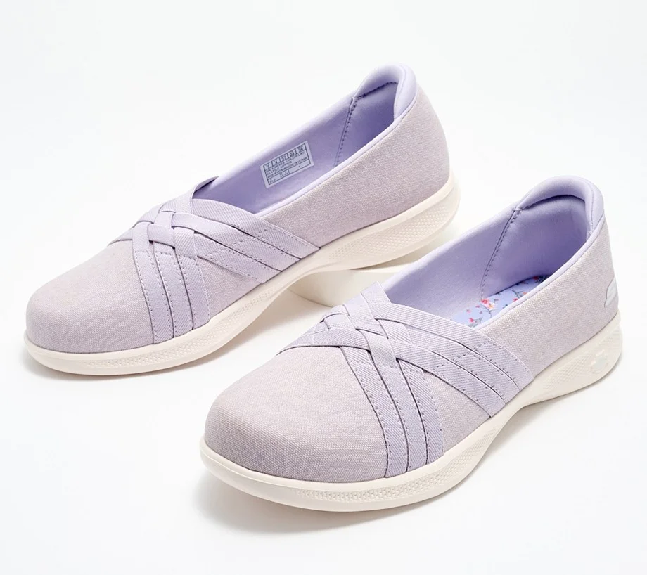 Skechers GOwalk Vegan Washable Canvas Slip-Ons - Summer Love