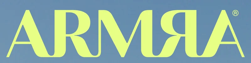 ARMRA brand logo on a blue background.