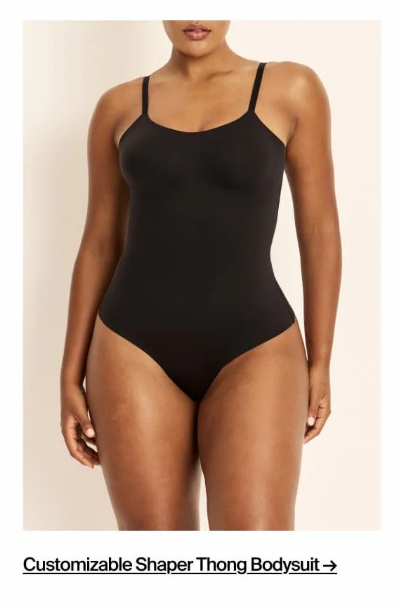 Customizeable Shaper Thong Bodysuit ->