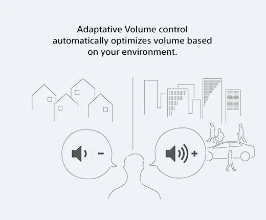 Adaptative Volume control automatically optimizes volume based on your environment