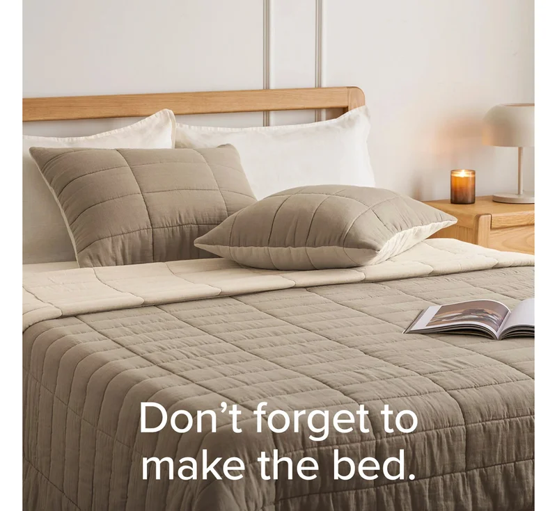 Don't forget to make the bed.