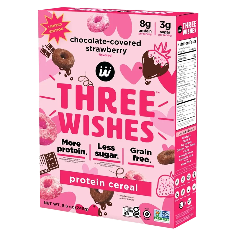 Image of Three Wishes Chocolate Strawberry Protein Cereal
