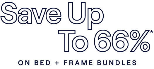 Save Up to 66% on Bed + Frame Bundles