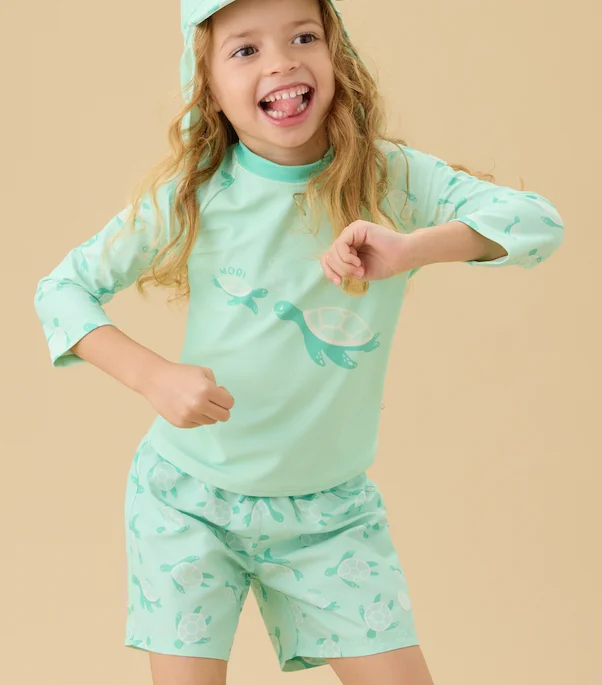 Sea Turtle Rashguard & Swim Trunks