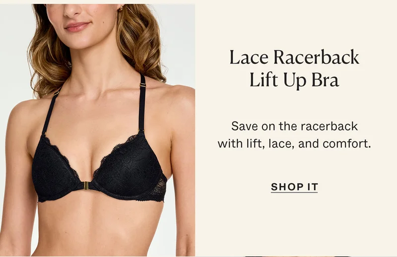 Lace Racerback Lift Up Bra