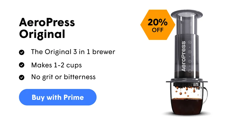AeroPress Original The Original 3 in 1 brewer Makes 1-2 cups No grit or bitterness [BUY WITH PRIME]