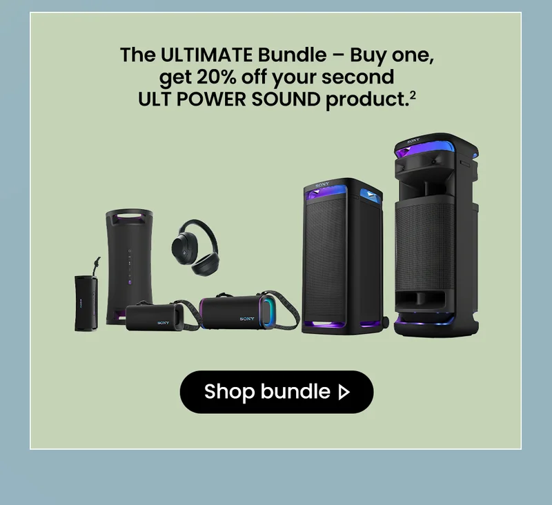 The ULTIMATE Bundle – Buy one, get 20% off your second ULT POWER SOUND product.2 Shop bundle>