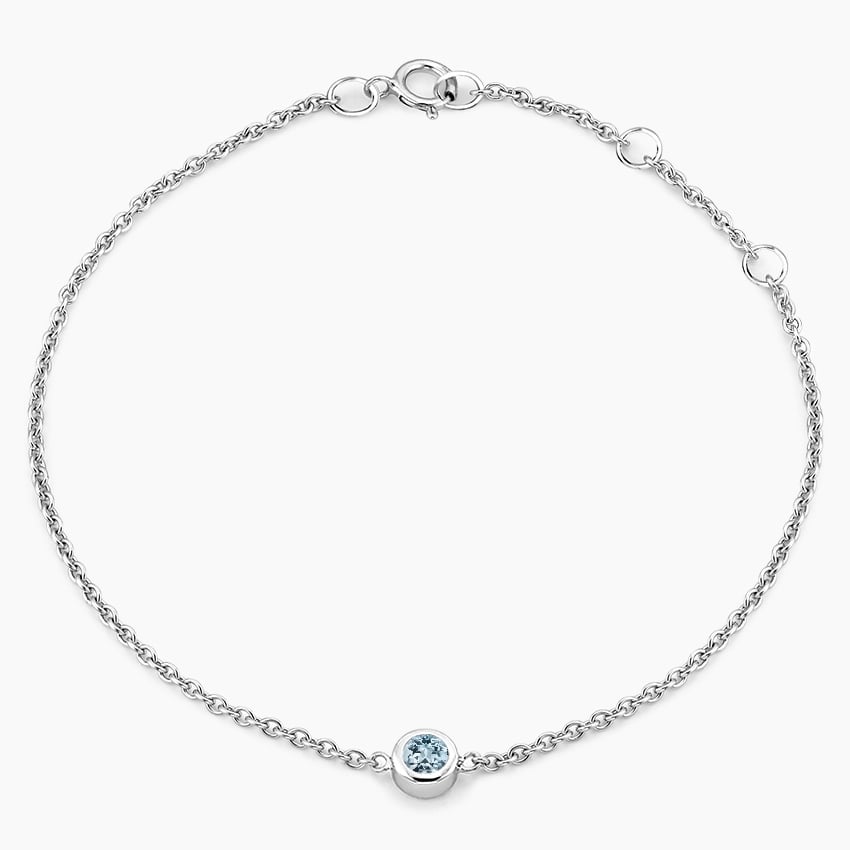 Aquamarine Bezel Bracelet