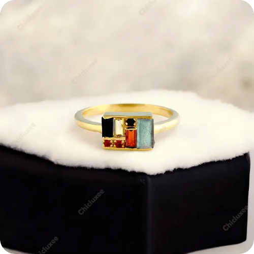 Multi-Gem Box Ring Multi-Gem Box Ring