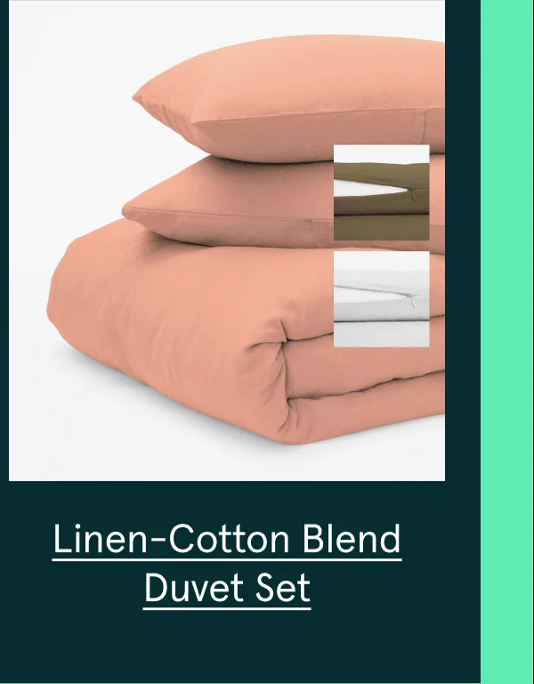 Linen-Cotton Blend Duvet Set