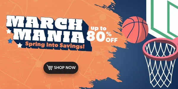 March Mania! Dive into Irresistible Discounts! Up to 80% OFF Shop Now