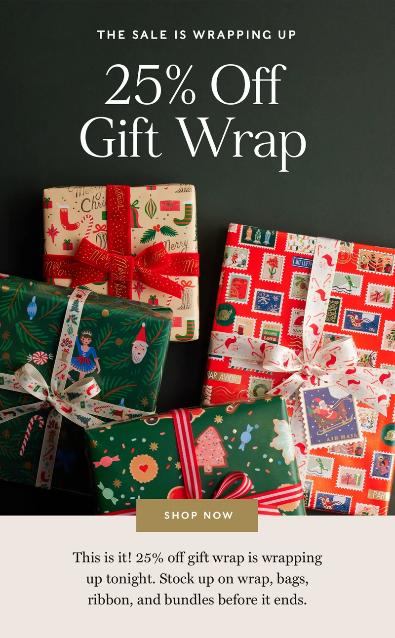 The Sale is Wrapping Up