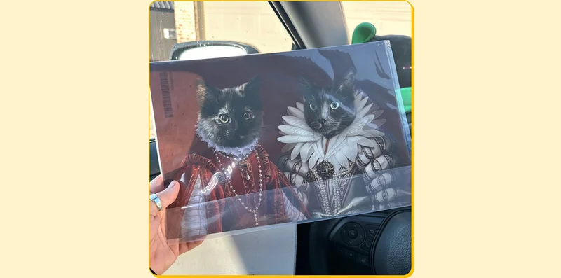 Modern Pet Portrait Pillow