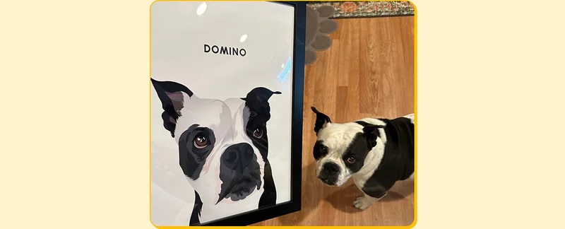 Modern Pet Portrait Custom Poster