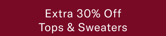 50% off all sweaters Valid in stores now - October 22