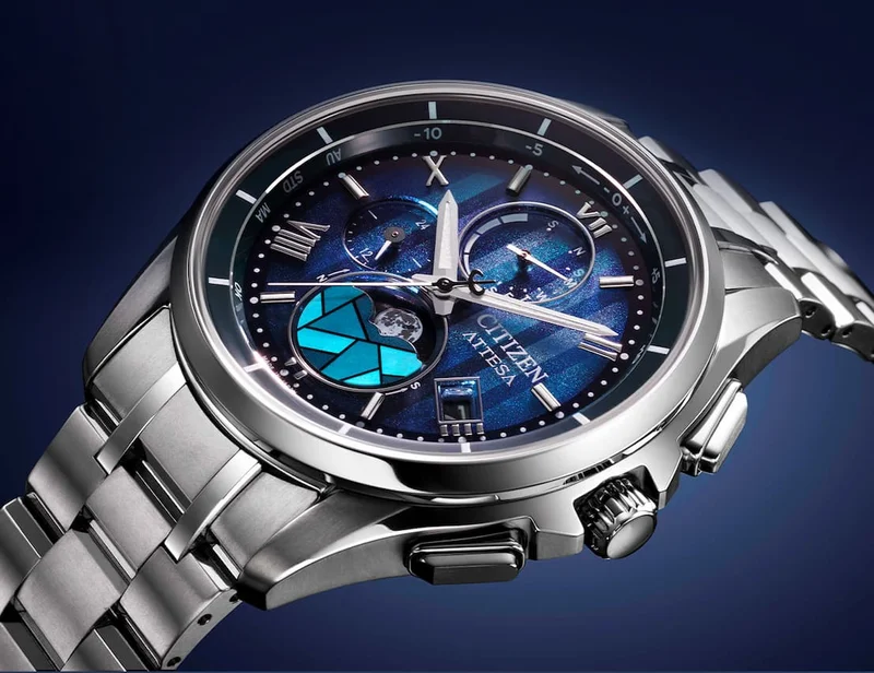 ATTESA Blue Dial Super Titanium Bracelet