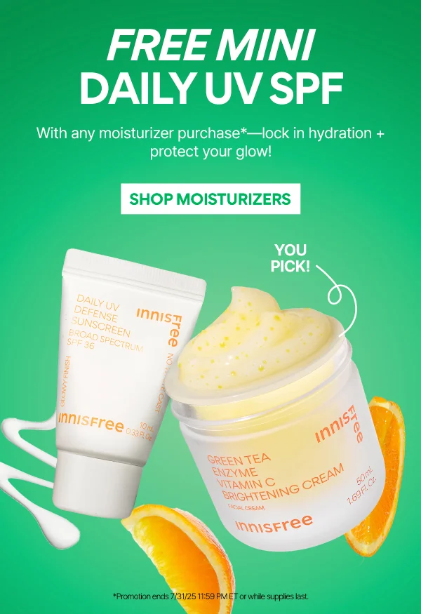 FREE MINI SPF W/ ANY MOISTURIZER PURCHASE