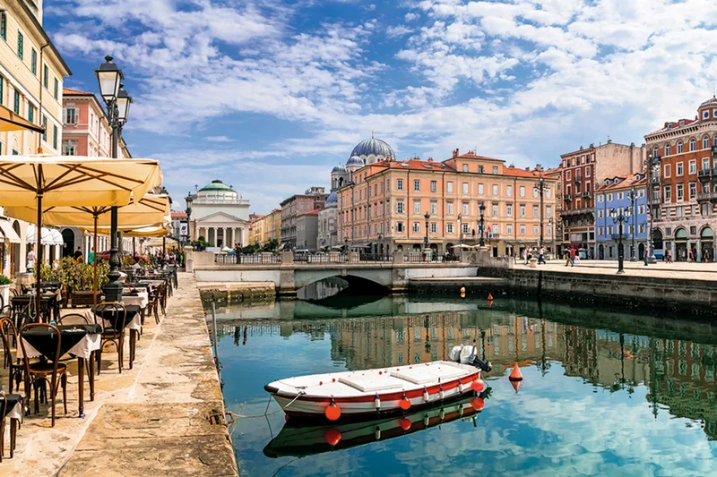 The city’s Borgo Teresiano neighborhood has a Viennese look to it, projected through the quarter's opulent mansions.