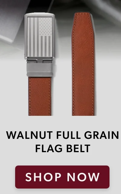 Full Grain American Flag Belt