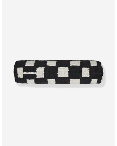 Irregular Checkerboard Bolster Pillow by Sarah Sherman Samuel-Black